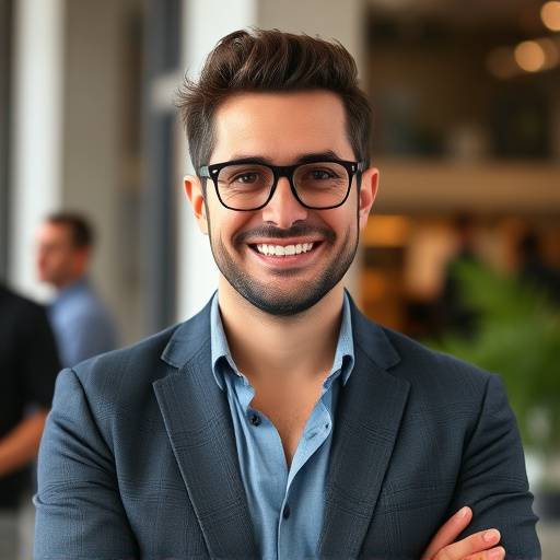 Alessandro Rizzo, Marketing Director, stylishly dressed and smiling