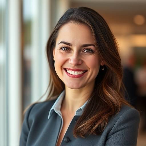 Francesca Moretti, Finance Manager, smiling and professional