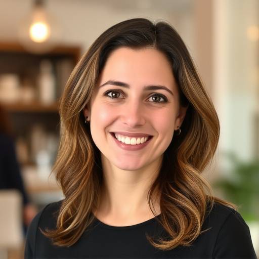 Giulia Lombardi, Head of Customer Relations, smiling and approachable