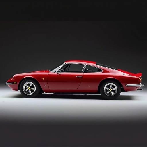 Side profile of the 2023 Ferrari 296 GTB showcasing its aerodynamic lines